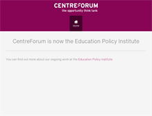 Tablet Screenshot of centreforum.org